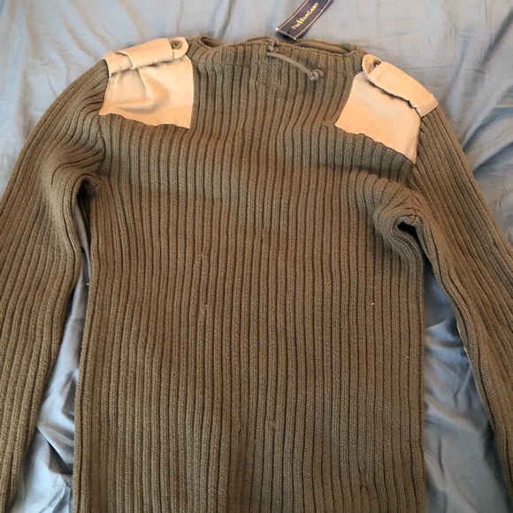 RARE! Polo by Ralph Lauren Olive Green Crewneck Sweater - Picture 4 of 5